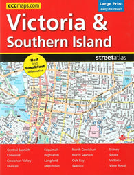 Buy map Victoria and Southern Island BC Street Atlas (Large Print edition) by Canadian Cartographics Corporation