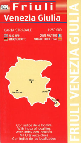 Buy map Friuli-Venezia Giulia, Italy by Litografia Artistica Cartografica