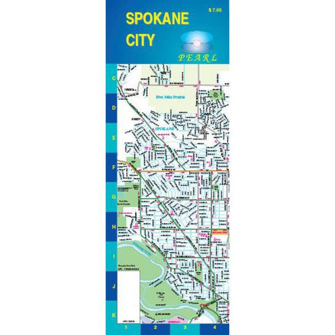 Buy map Spokane City : pearl laminated map