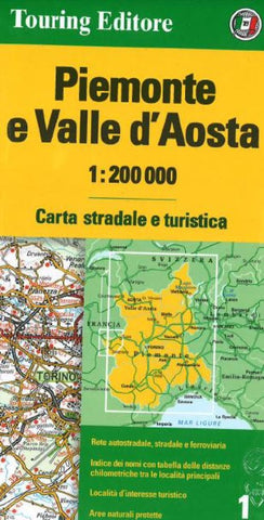 Buy map Piemonte and Valle dAosta, Italy by Touring Club Italiano
