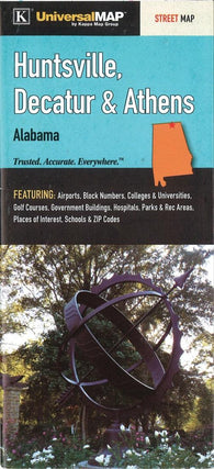 Buy map Huntsville, Decatur, Athens Folded Map by Kappa Map Group