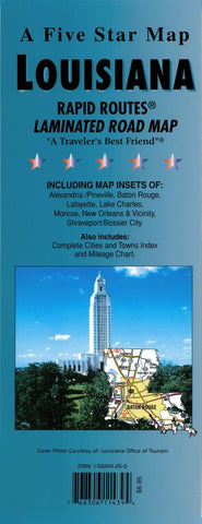 Buy map Louisiana Rapid Routes by Five Star Maps, Inc.