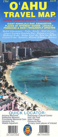 Buy map The Oahu Travel Map by Phears Hawaii Maps