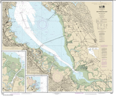 Buy map San Francisco Bay-southern part; Redwood Creek.; Oyster Point (18651-45) by NOAA