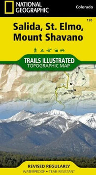 Buy map Salida, St. Elmo and Mount Shavano, Colorado, Map 130