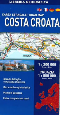 Buy map Croatian Coast, Road Map by Libreria Geografica