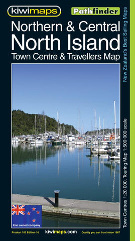 Buy map North Island, Northern and Central, New Zealand, Pathfinder Map by Kiwi Maps