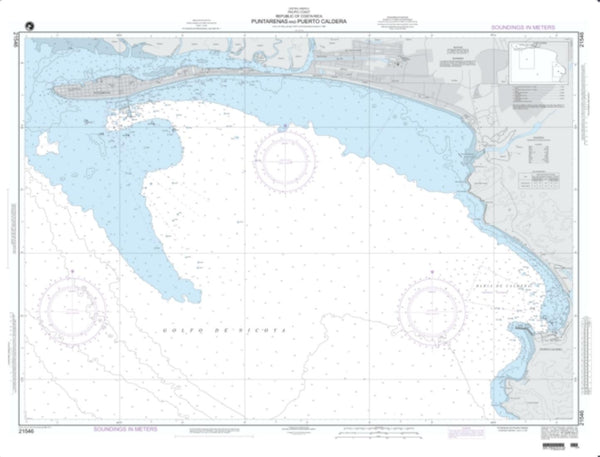 Buy map C.R. 008, Puntarenas And Puerto Caldera (NGA-21546-3) by National Geospatial-Intelligence Agency
