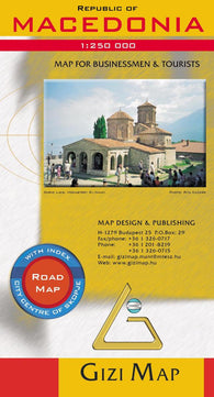 Buy map Macedonia Road Map by GiziMap