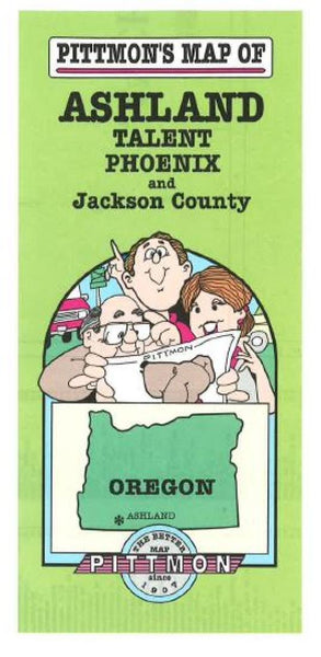 Buy map Ashland and Jackson County, Oregon by Pittmon Map Company