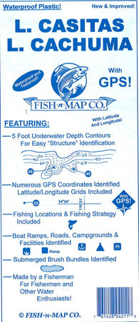 Buy map Lake Casitas & Lake Cachuma Fishing Map