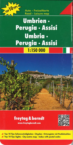 Buy map Umbria, Italy by Freytag-Berndt und Artaria