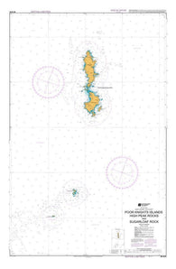 Buy map POOR KNIGHST ISLANDS, HIGH PEAK ROCKS AND SUGARLOAF ROCK (5216) by Land Information New Zealand (LINZ)