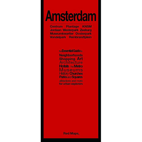 Buy map Amsterdam, Netherlands: Centrum, Plantage, KNSM, Jordaan, Westerpark, Zeeburg, Museumkwartier Oosterpark, Vondelpark Rembrandtplein by Red Maps