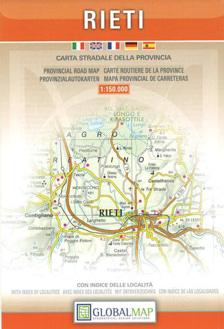 Buy map Rieti Province, Italy by Litografia Artistica Cartografica
