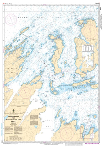 Buy map Carmanville to/a Bacalhao Island and/et Fogo by Canadian Hydrographic Service