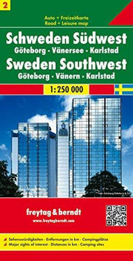 Buy map Sweden, Southwest, Gothenburg, Vanersee and Karlstad by Freytag-Berndt und Artaria