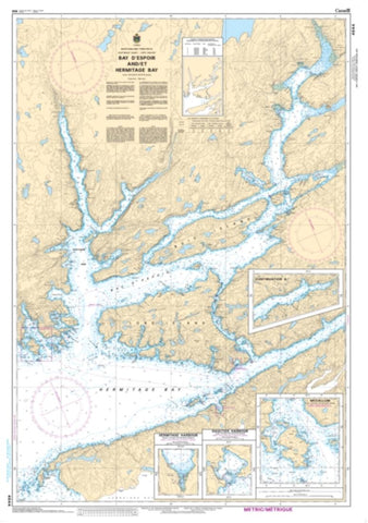 Buy map Bay dEspoir and/et Hermitage Bay by Canadian Hydrographic Service