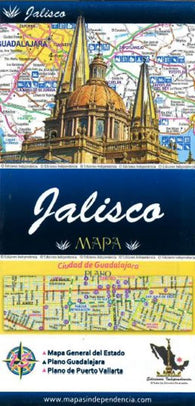 Buy map Jalisco, Mexico, State and Major Cities Map by Ediciones Independencia