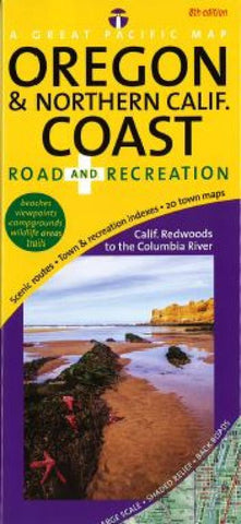 Buy map Oregon Coast and Northern California Coast, Recreation by Great Pacific Recreation & Travel Maps