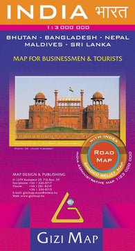 Buy map India : 1:3,000,000 : Bhutan - Bangladesh - Nepal : Maldives - Sri Lanka : road map