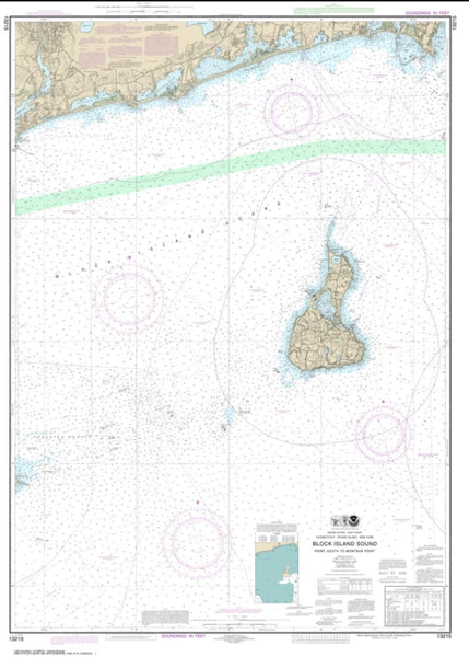 Buy map Block Island Sound Point Judith to Montauk Point (13215-21) by NOAA