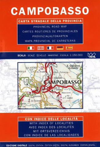 Buy map Campobasso Province, Italy by Litografia Artistica Cartografica