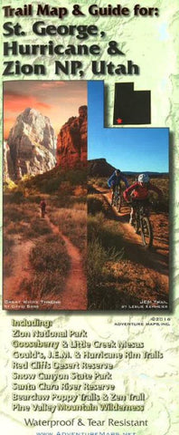 Buy map St. George, Hurricane, and Zion National Park, Utah, Trail Map and Guide by Adventure Maps