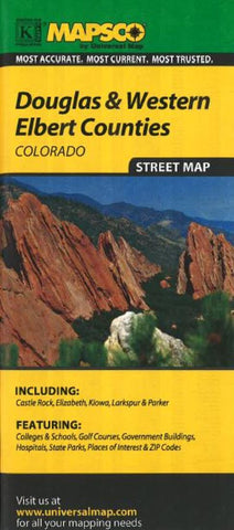 Buy map Douglas and Western Elbert, Colorado by Kappa Map Group