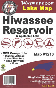 Buy map Hiwassee/Apalachia Lakes, NC Fishing Map
