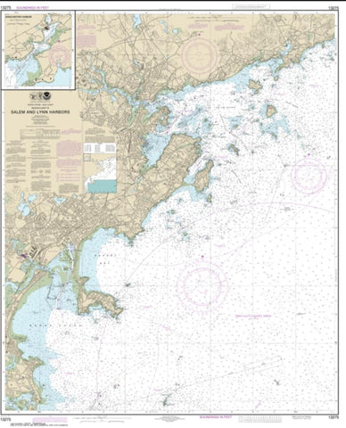 Buy map Salem and Lynn Harbors; Manchester Harbor (13275-32) by NOAA