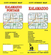 Buy map Kalamazoo, Michigan by GM Johnson