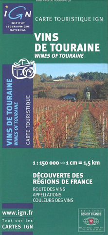 Buy map Touraine Wine Region