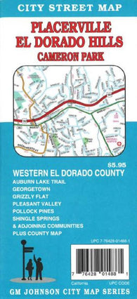 Buy map Placerville, El Dorado Hills and Cameron Park, California by GM Johnson