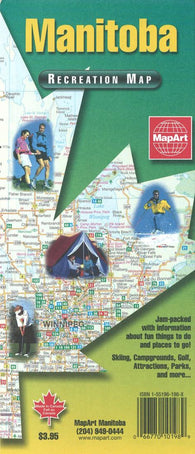 Buy map Manitoba Recreation Map by Canadian Cartographics Corporation, MapArt Corporation