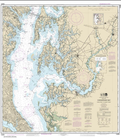Buy map Chesapeake Bay Cove Point to Sandy Point (12263-56) by NOAA