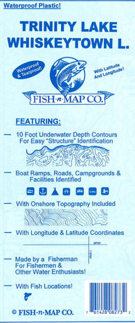 Buy map Trinity & Whiskeytown Lakes Fishing Map