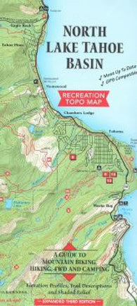 Buy map Lake Tahoe Basin, California and Nevada, North by Fine Edge