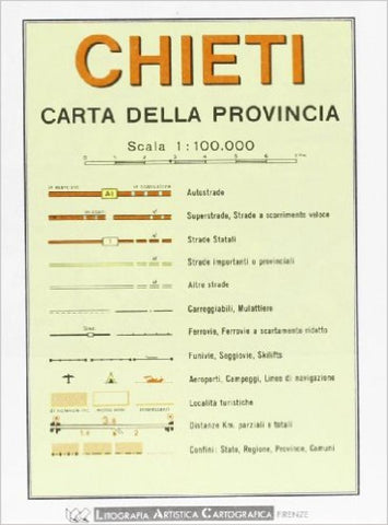 Buy map Chieti Province, Italy by Litografia Artistica Cartografica