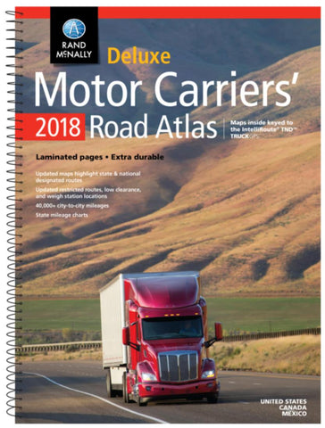 Buy map United States, Canada and Mexico, 2017 Deluxe Motor Carriers Road Atlas by Rand McNally