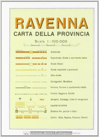 Buy map Ravenna Province, Italy by Litografia Artistica Cartografica