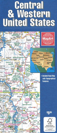 Buy map Central & Western United States Road Map