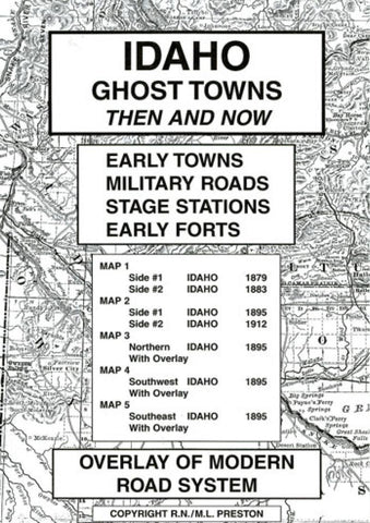 Buy map Idaho, Ghost Towns, 5-Map Set, Then and Now by Northwest Distributors