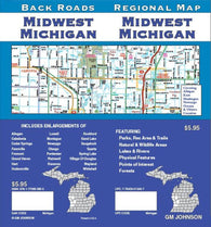 Buy map Michigan, Midwestm Back Roads by GM Johnson