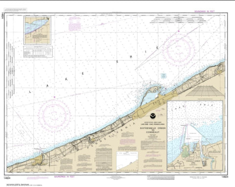 Buy map Sixteenmile Creek to Conneaut; Conneaut Harbor (14824-26) by NOAA