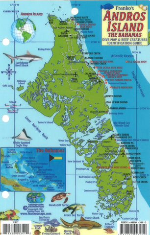 Buy map Bahamas Fish Card, Andros Island Fish Card by Frankos Maps Ltd.