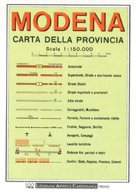 Buy map Modena Province, Italy by Litografia Artistica Cartografica