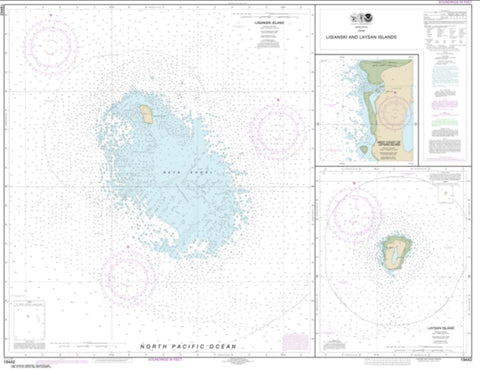 Buy map Lisianski and Laysan Island; West Coast of Laysan Island (19442-6) by NOAA
