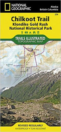 Buy map Chilkoot Trail and Klondike Gold Rush, Alaska, Map 254