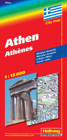 Buy map Athens, Greece by Hallwag